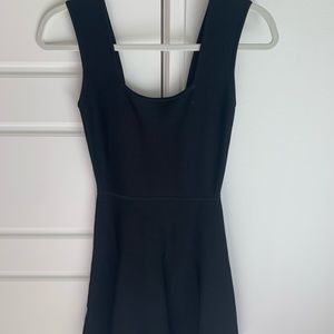 Herve Leger black bandage dress flowy at end